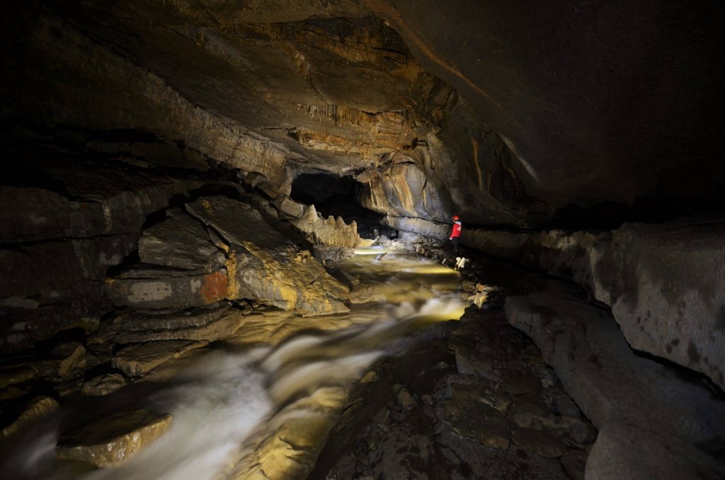 Cave stream in Križna cave